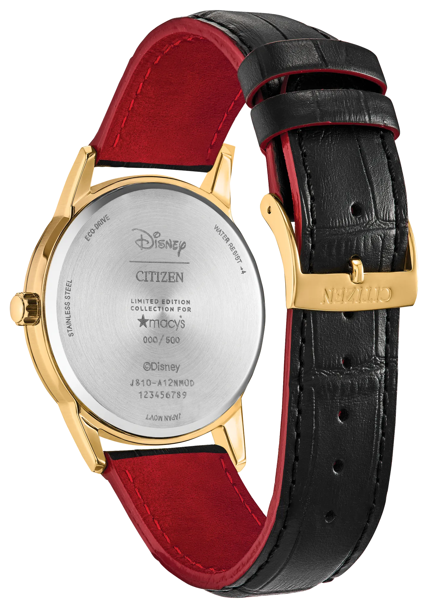 Soaring High Mickey Mouse Black Dial Leather Strap AW1862-06W